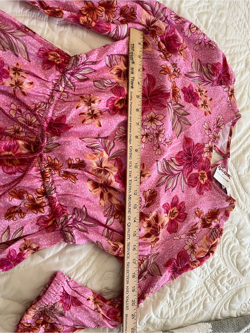 LOFT Pink Floral Tie-Waist Swim Coverup Dress size small P - Picture 5 of 8